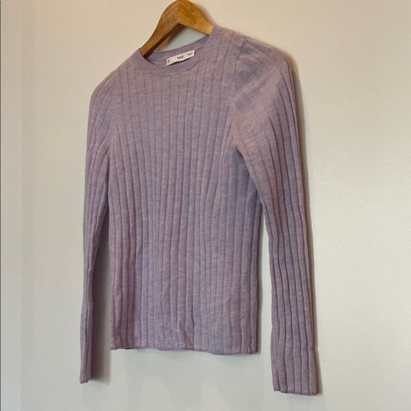 Mango Lilac Ribbed Sweater - Picture 2 of 4